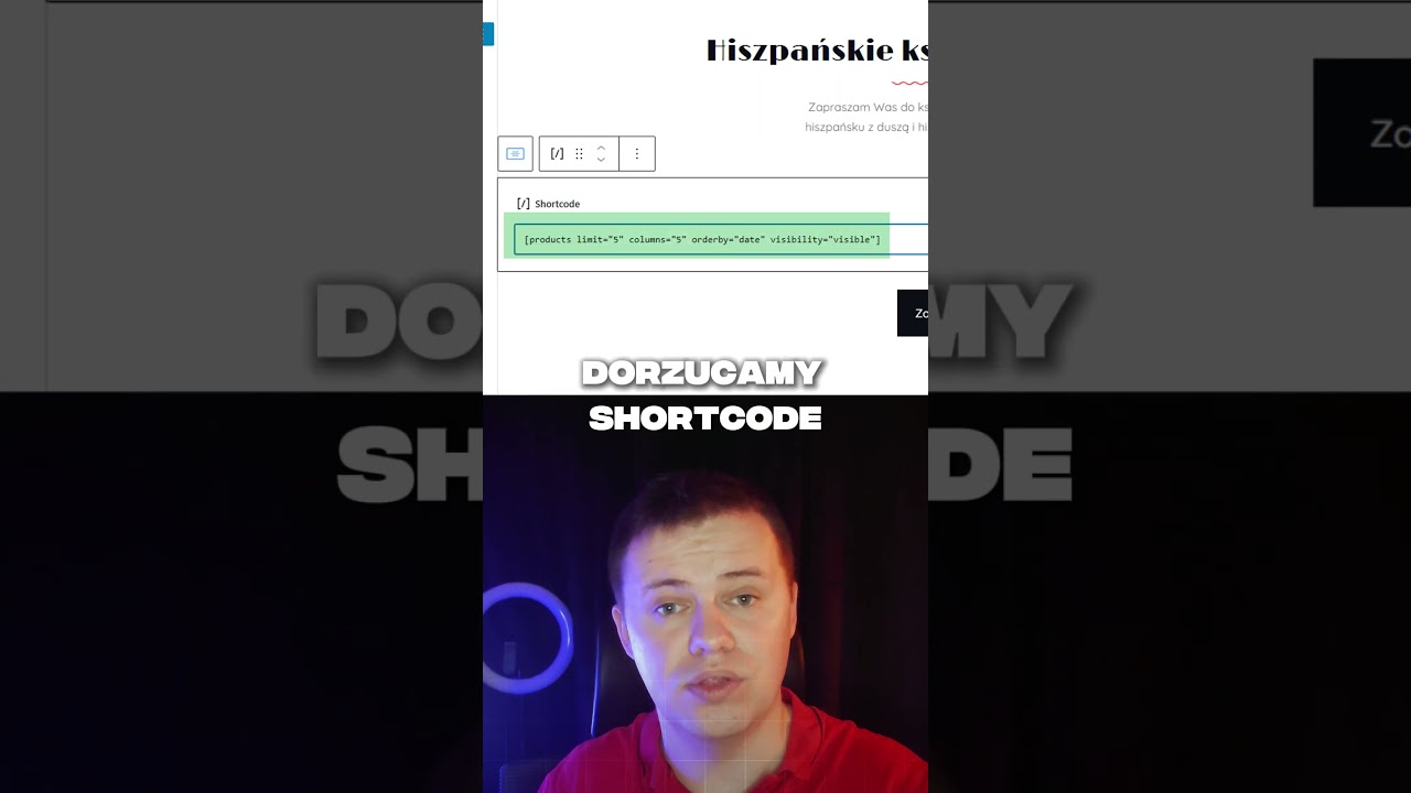 Masz Sklep WordPress 2025 WooCommerce? Jak Zrobić Karuzelę Produktów w Gutenberg #shorts #wordpress