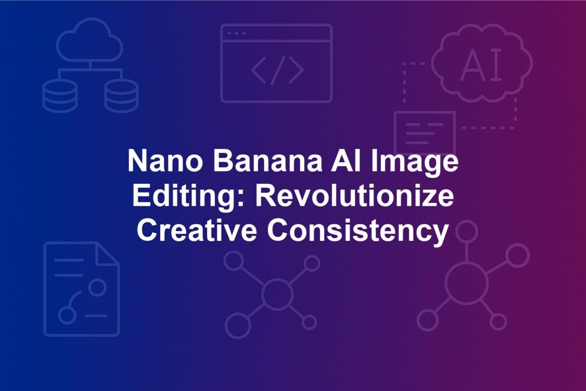 Nano Banana AI Image Editing: Revolutionize Creative Consistency
