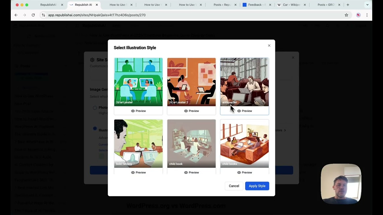 Republish AI Free Wordpress Blog Editor