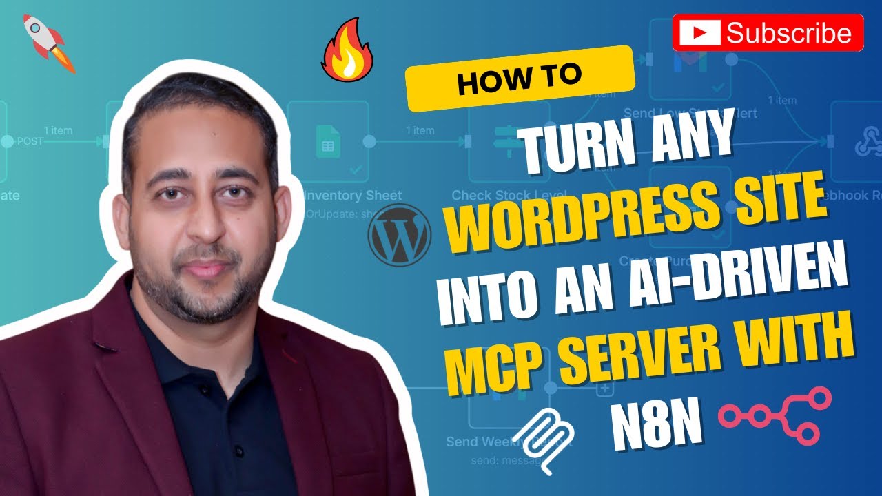 Turn Any WordPress Site into an AI-Driven MCP Server with n8n | No-Code Tutorial | Open AI GPT-4o