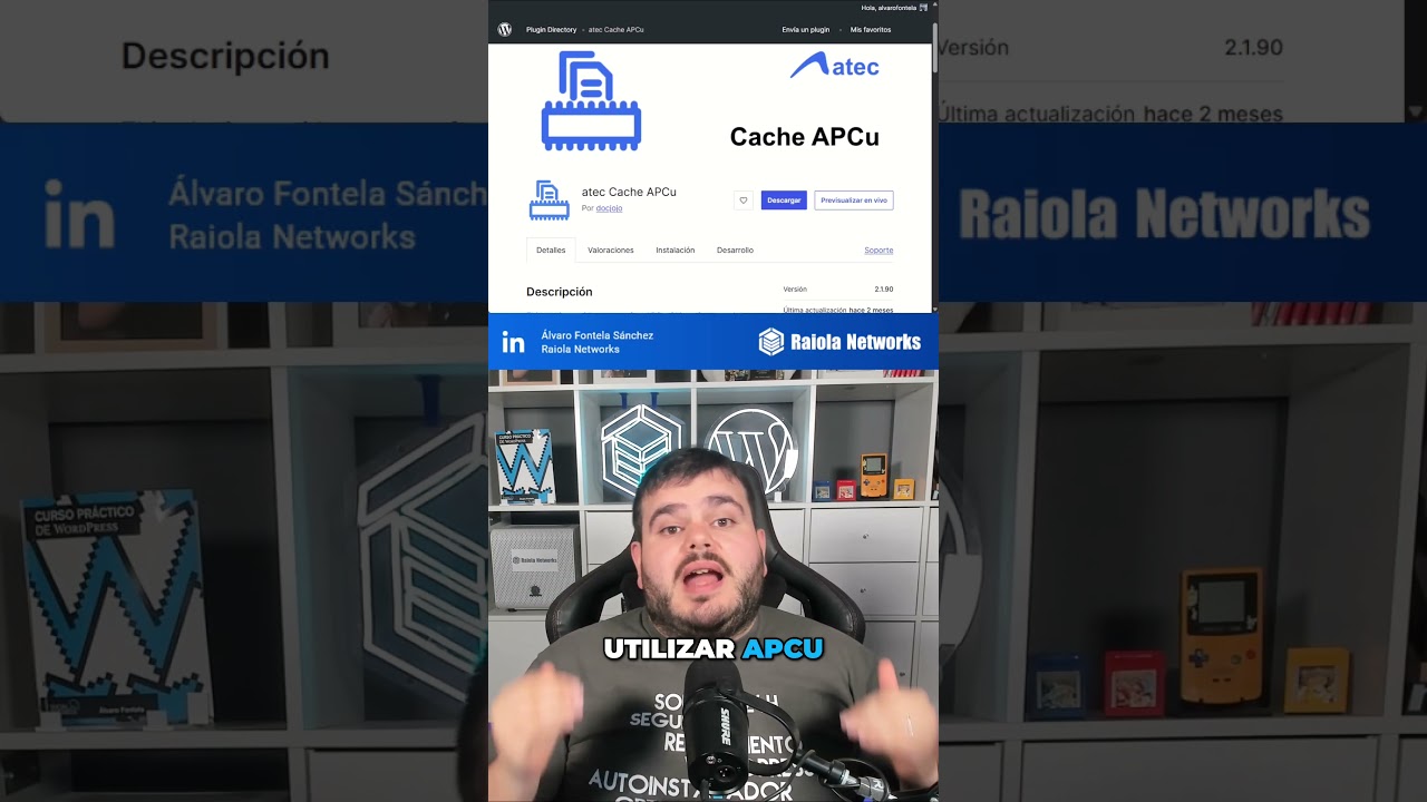 Utiliza cache de objetos en RAM con ATEC Cache APCu en WordPress #wordpress #plugins #short