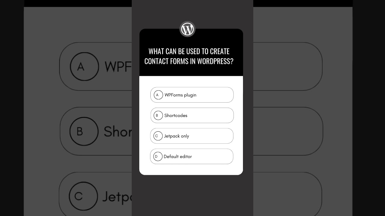 What can be used to create contact forms in #WordPress?