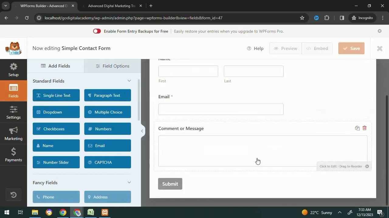 Word Press Day-4 How to Install the WP form Plugin and how to setup the Contact form #godigital #job