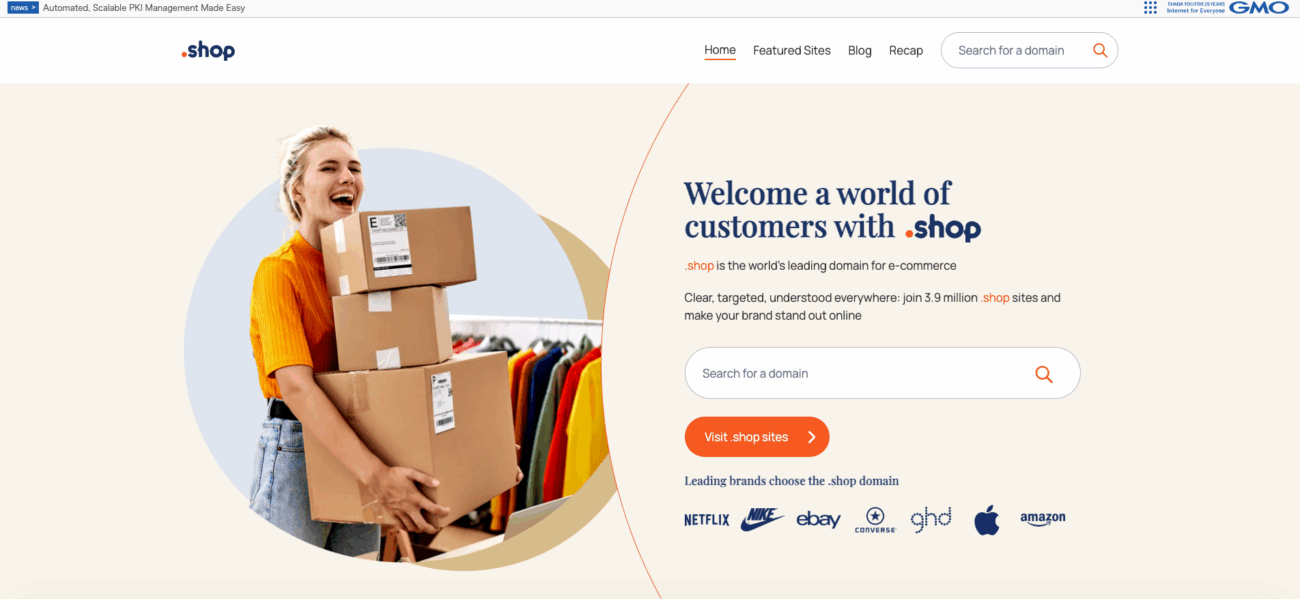 Is .shop a good domain for ecommerce?