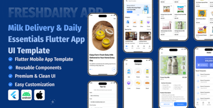 Freshdairy milk delivery daily essentials flutter app ui template.png