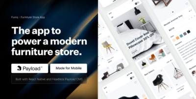 Funiq modern furniture app with payload cms expo version.png