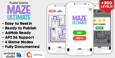 Maze ultimate puzzle game android studio project with admob ads ready to.jpg