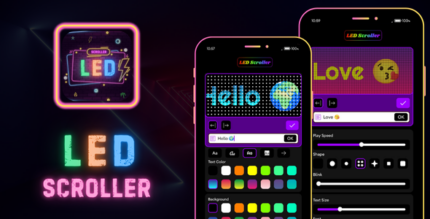 Mj led banner scroller marquee text admob facebook ads android.png