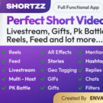 Shortzz tiktok clone short video app live streaming pk battle feed .jpg