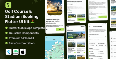 Swingmate golf course stadium booking flutter app ui.png